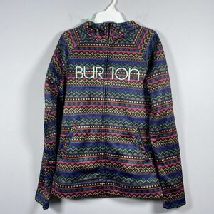 BURTON WB Peak Hoodie Full Zip‎ Ski Jacket Colombo Fair Isle Womens S Fleece